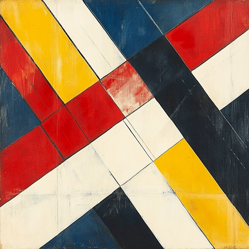 Kazimir Malevich Inspired Primary Motion paint by color