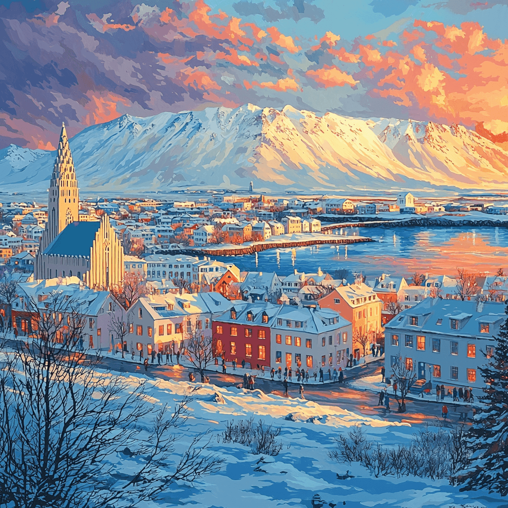 Reykjavik City DIY Paint By Numbers