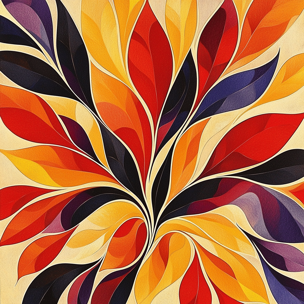 Leonardo Da Vinci Inspired Abstract Bloom Paint By Number