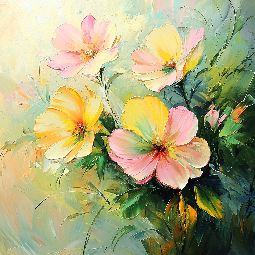 Leonardo Da Vinci Inspired Petal Dance Numbered Painting Kits