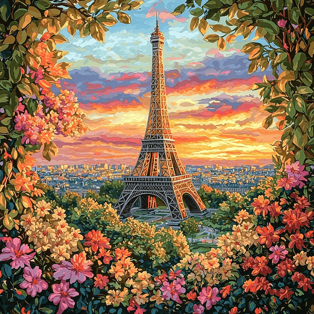 Eiffel Tower Viewpoints Paint By Numbers