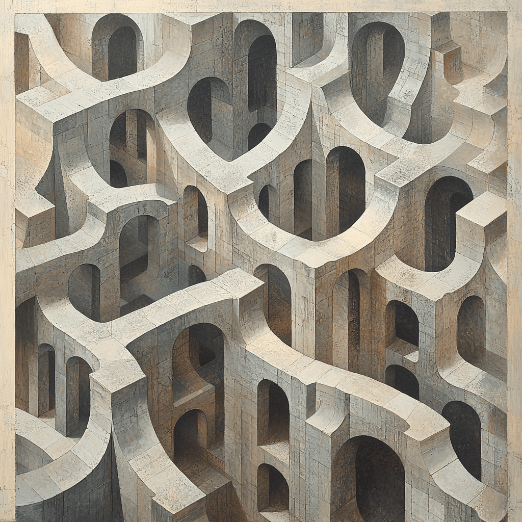 M.C. Escher Inspired Infinite Tesselation Painting By Numbers Kit
