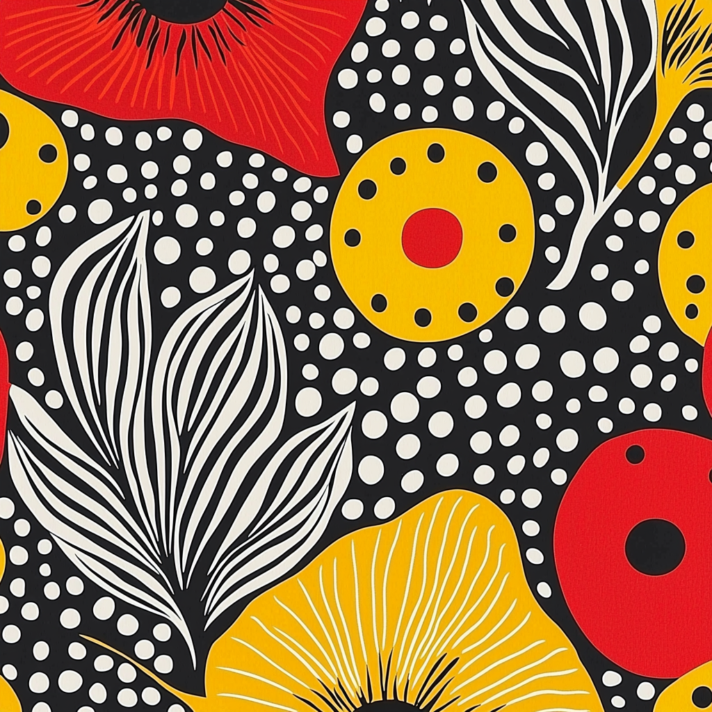 Yayoi Kusama Inspired Organic Flow DIY Paint By Numbers