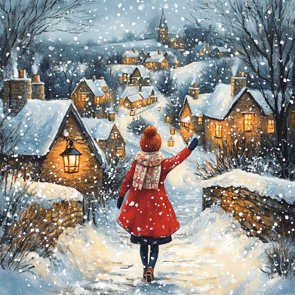 Anna Cozy Winter Walk paint by number
