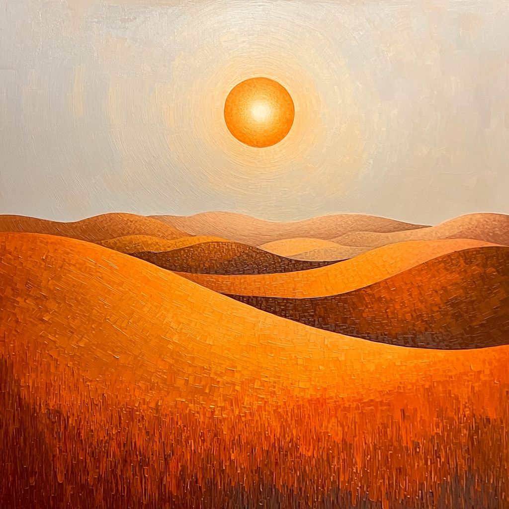 Georges Seurat Inspired Desert Mirage Composition Paint By Number