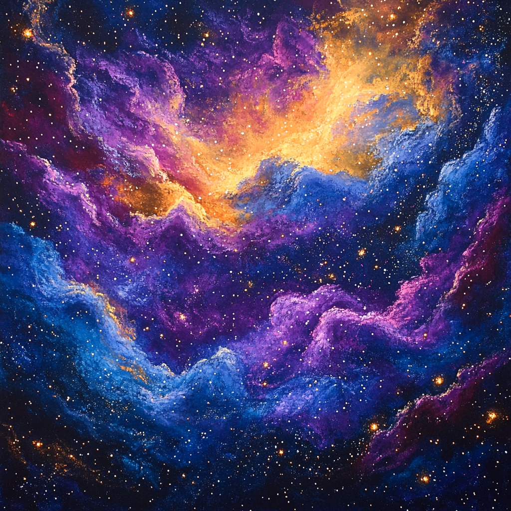 Edgar Degas Inspired Celestial Nebulae DIY paint by numbers