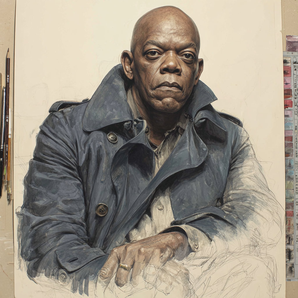 Samuel L. Jackson: Steady Command In The Quiet Storm Paint by numbers kits