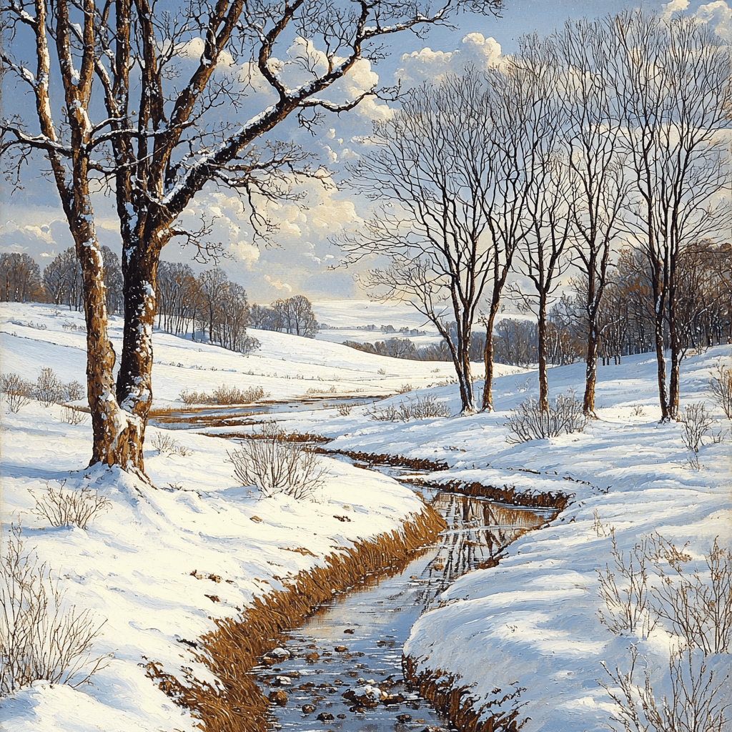 Caspar David Friedrich Inspired Crisp Winter Morning Paint By Numbers