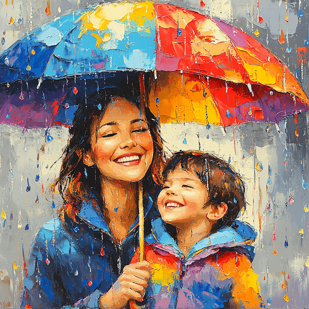 Under The Umbrella Of Love Paint By Number
