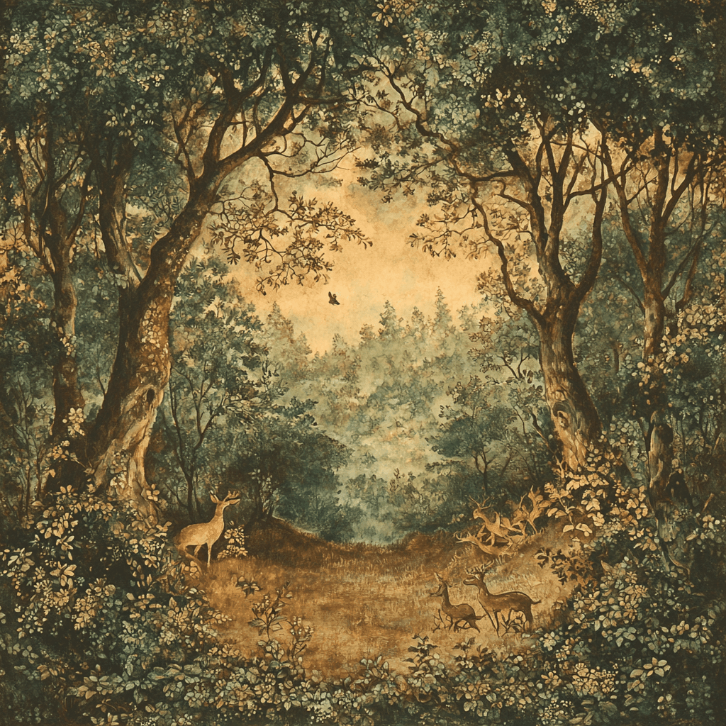 Arthur Rackham Inspired Mythical Forest Whispers Number Painting