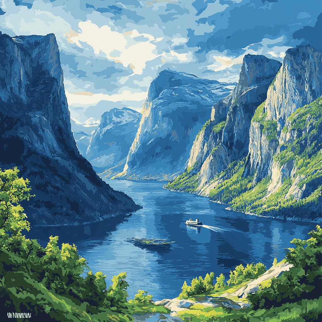 The Fjords Of Norway Painting Number Kit