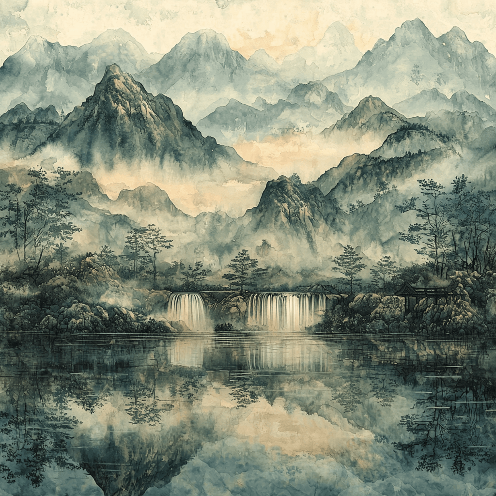 Zhao Mengfu Inspired Whispers Of Tranquility Paint By Numbers Kits