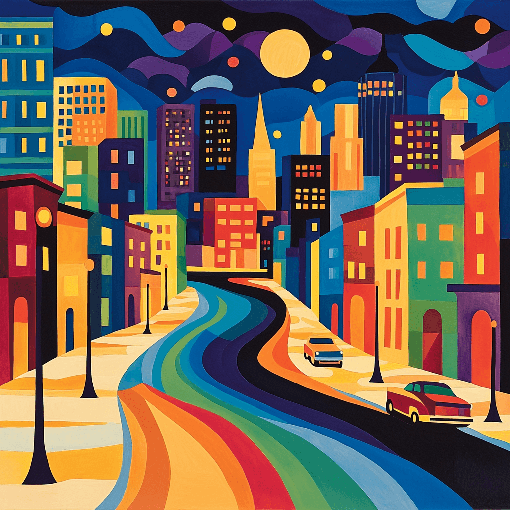 Stuart Davis Inspired Urban Jazz Rhythms Numbered Painting Kits