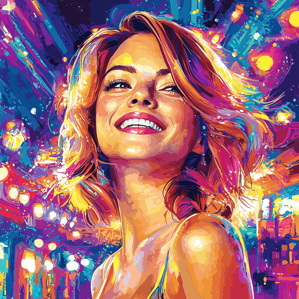 Emma Stone: A Journey Of La La Land Dreams Number Painting
