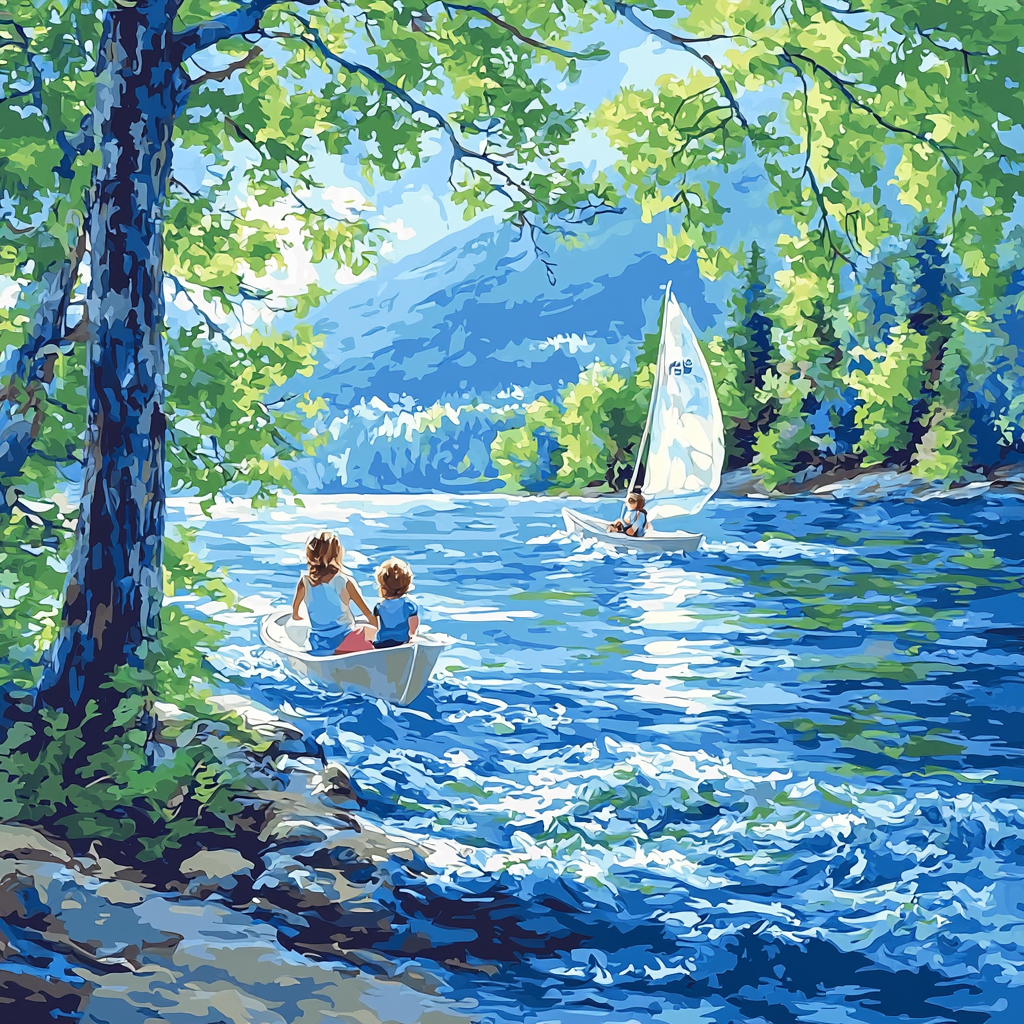 Sailing Together DIY Paint By Numbers