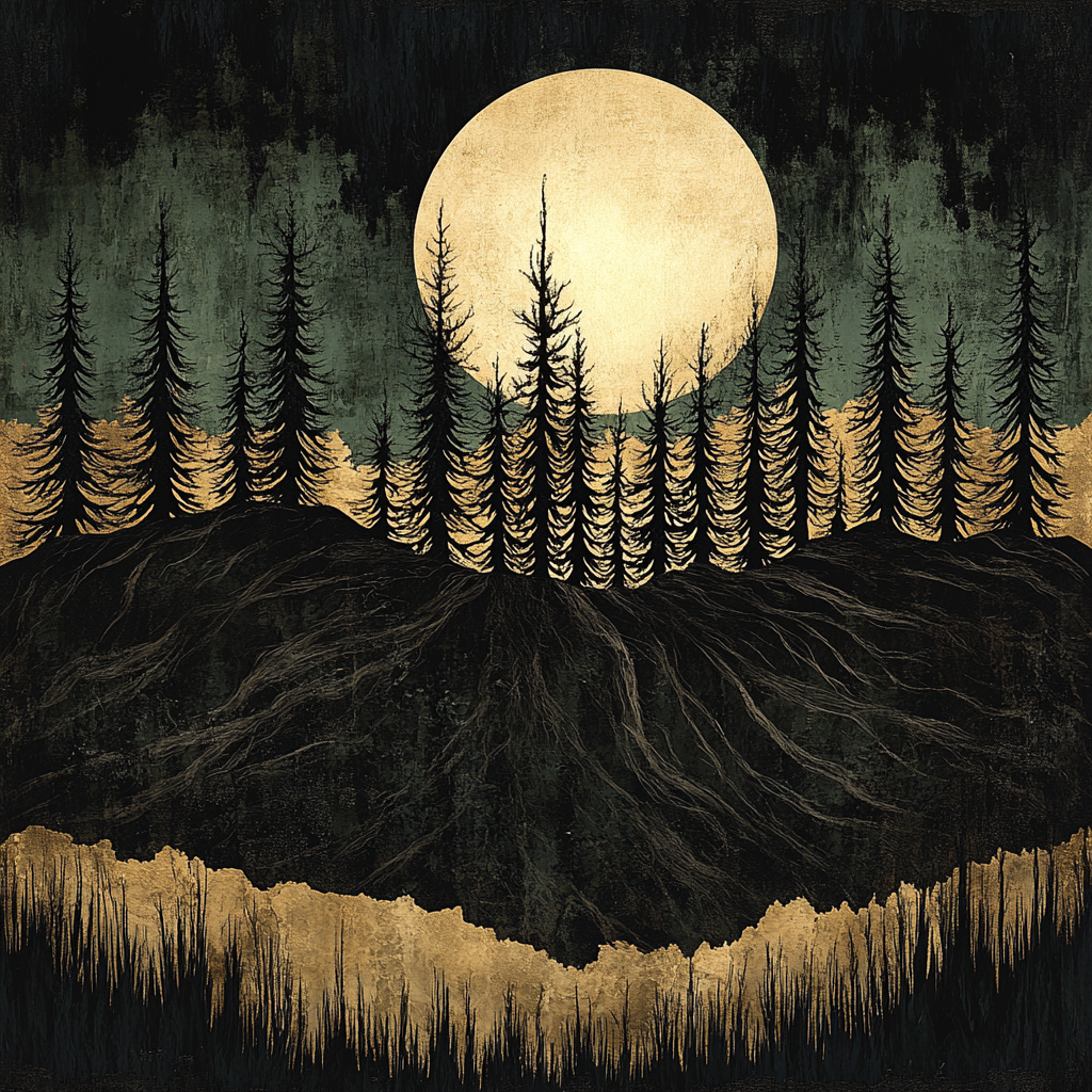Francisco Goya Inspired Moonlit Ridge Of Twisted Pines DIY paint by numbers
