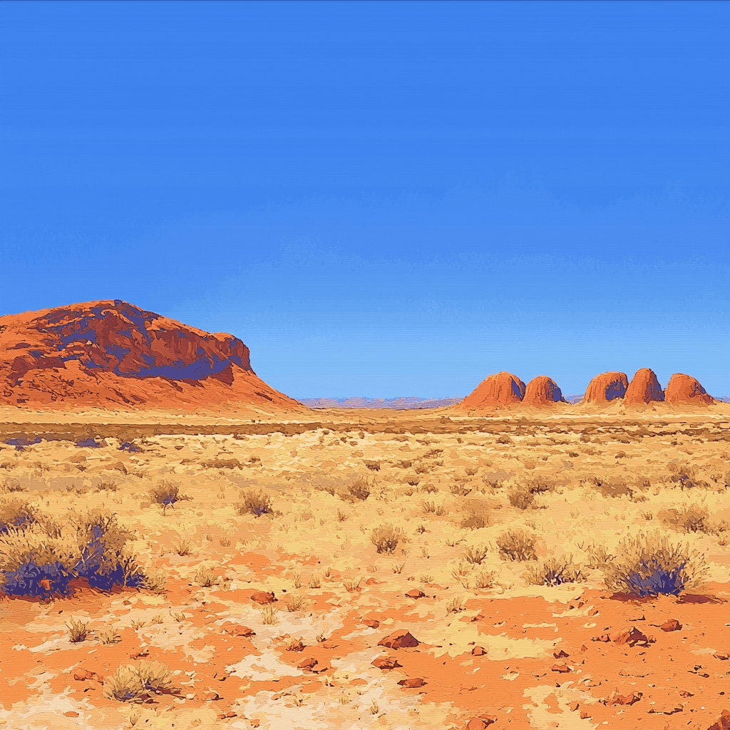 Uluru-Kata Tjuta National Park - Australia Number Painting