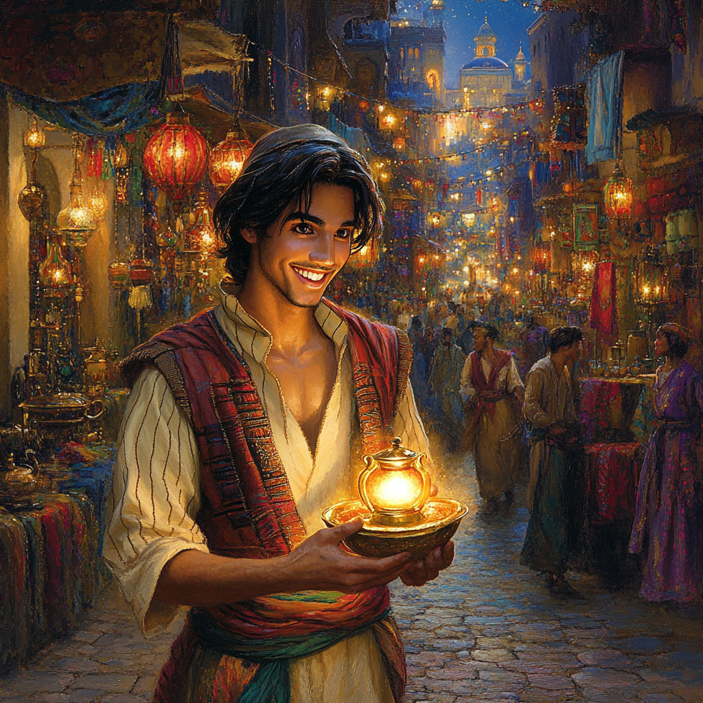 Aladdin Magic Lamp Moment paint by numbers