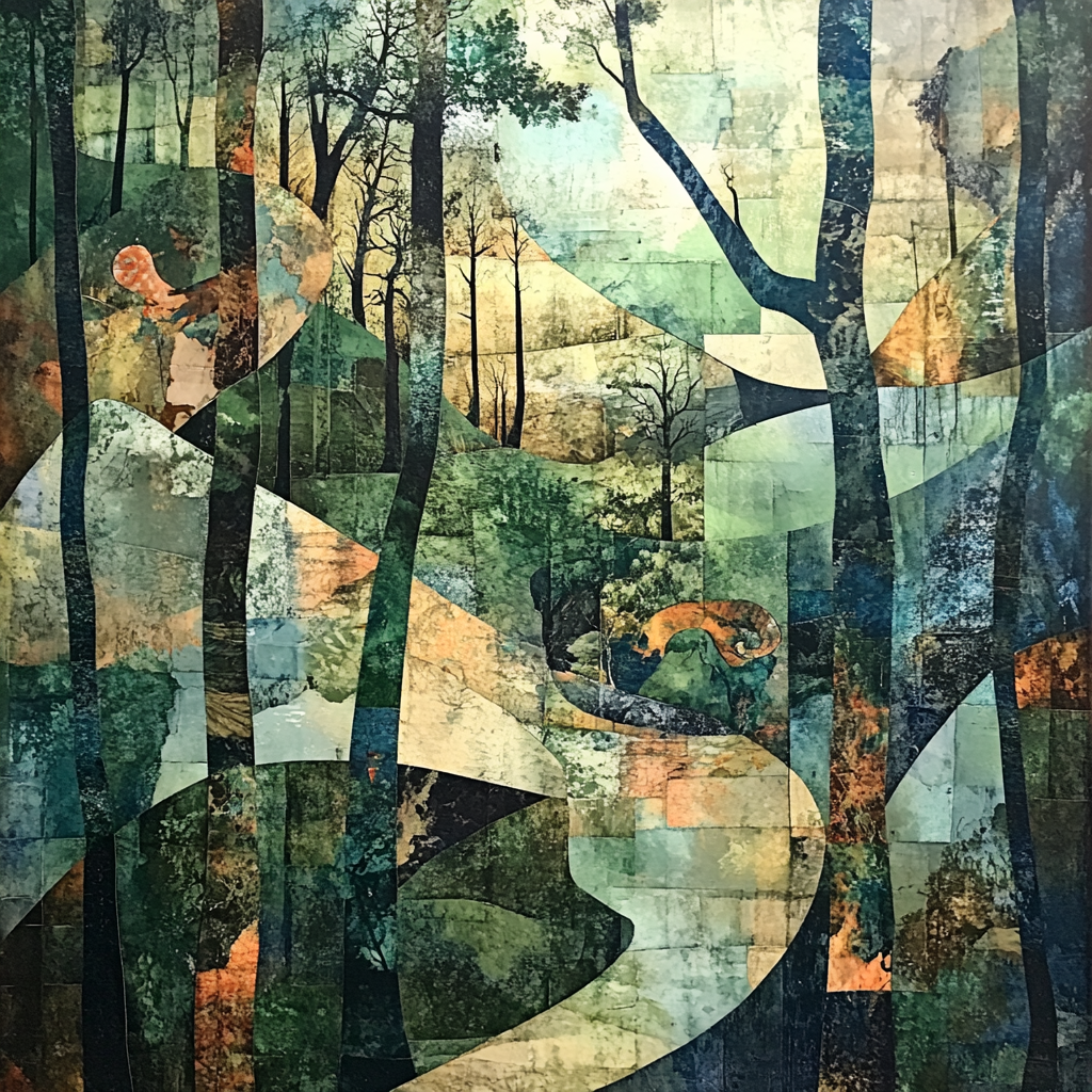 Max Ernst Inspired Surreal Forest Creatures Numbered painting kits