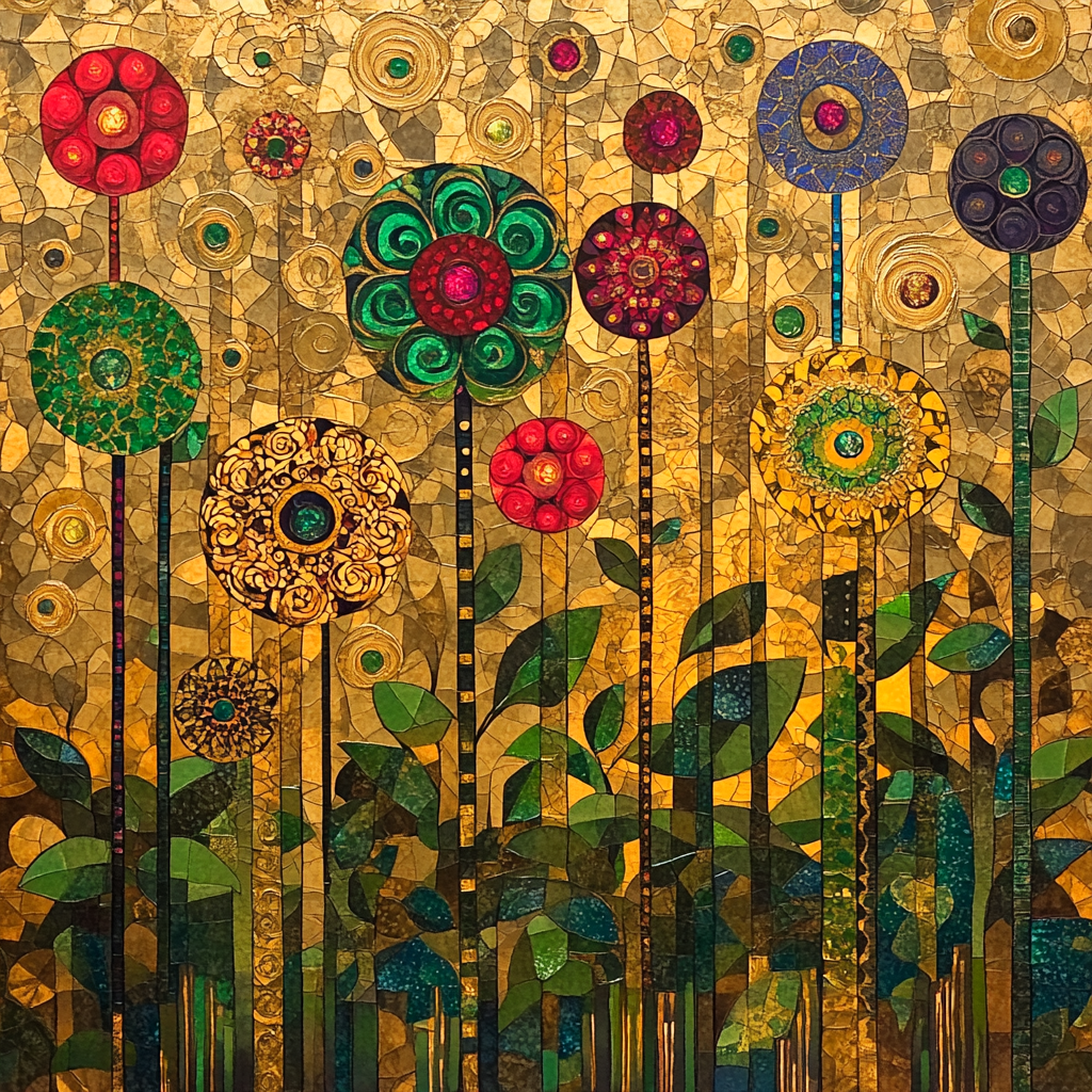 Gustav Klimt Inspired Radiant Floral Harmony Painting by numbers kit