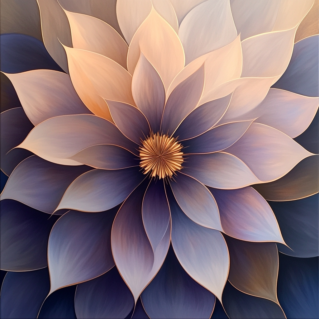 Georgia OKeeffe Inspired Violet Bloom Abstraction Painting by numbers kit