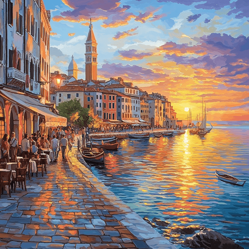 Piran Coastal Town DIY Paint By Numbers