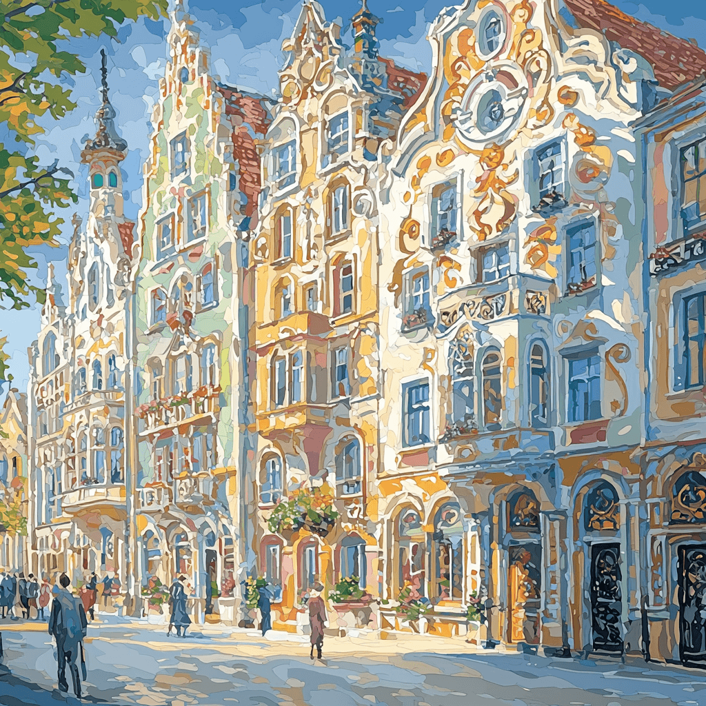 Art Nouveau Building - Riga Painting Number Kit