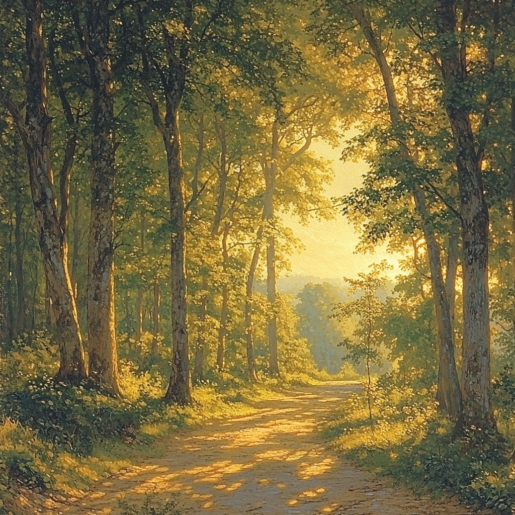 Asher Brown Durand Inspired Nostalgic Pathway Numbered Painting Kits