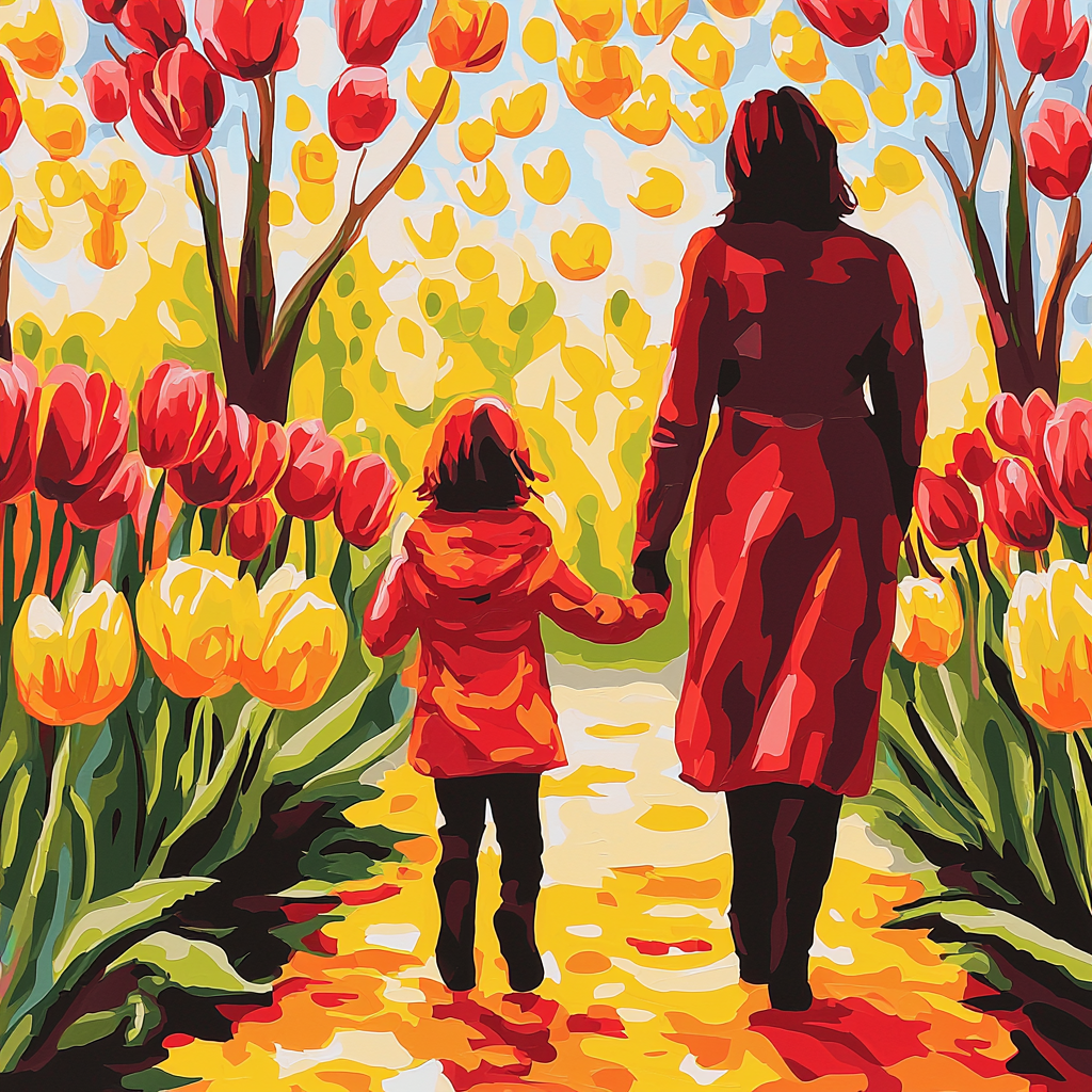 Blossoming Love Portrait Paint By Numbers Art