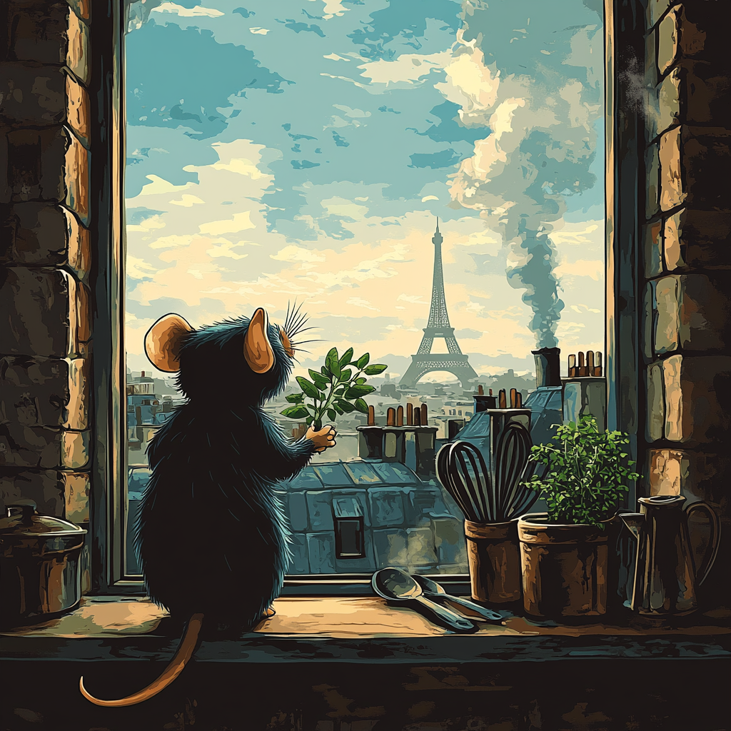Ratatouille Paris Kitchen Disney Inspired painting number kit