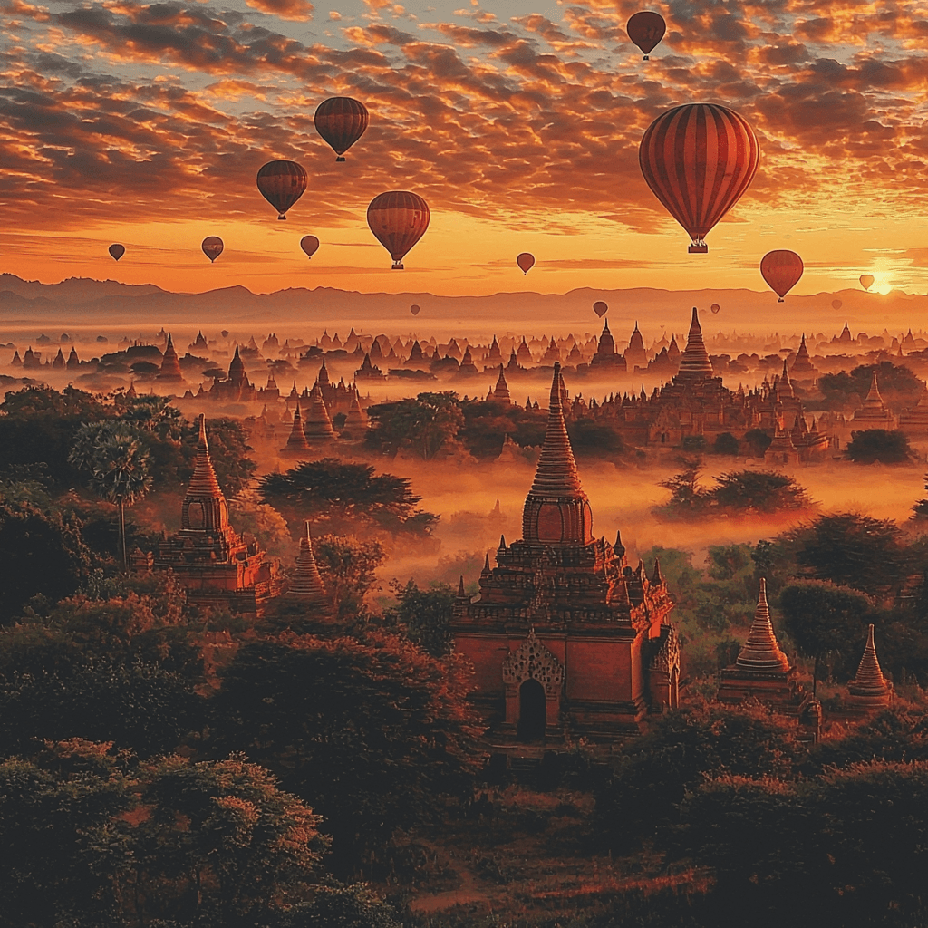 Bagan Temples - Bagan Paint By Numbers Art