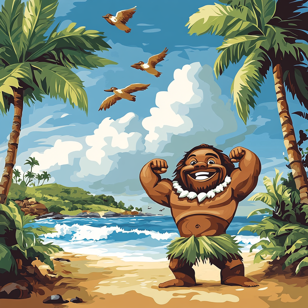 Maui Island Smile Disney Inspired Paint by numbers art