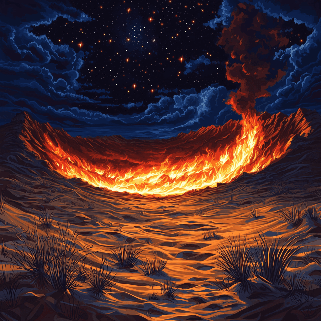 Darvaza Gas Crater - Turkmenistan Number Painting