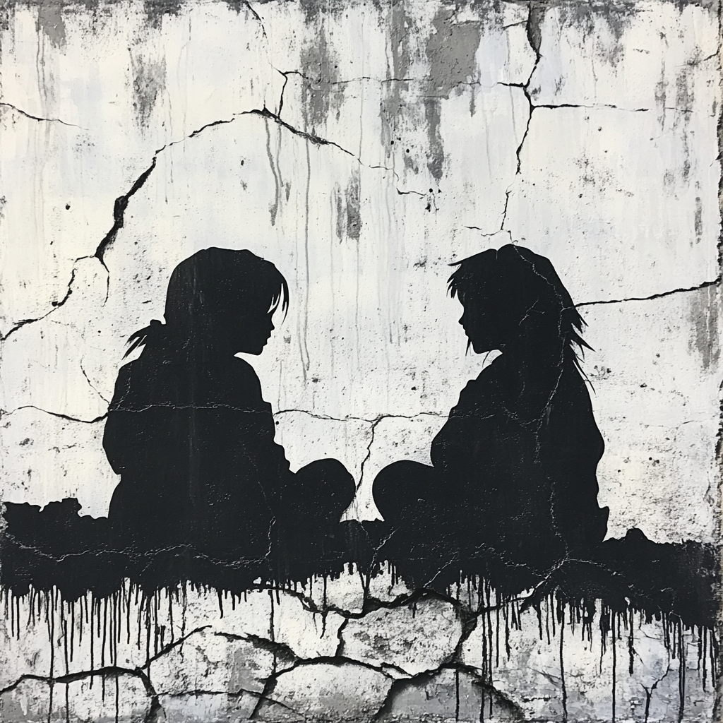Banksy Inspired Urban Friendship DIY paint by numbers
