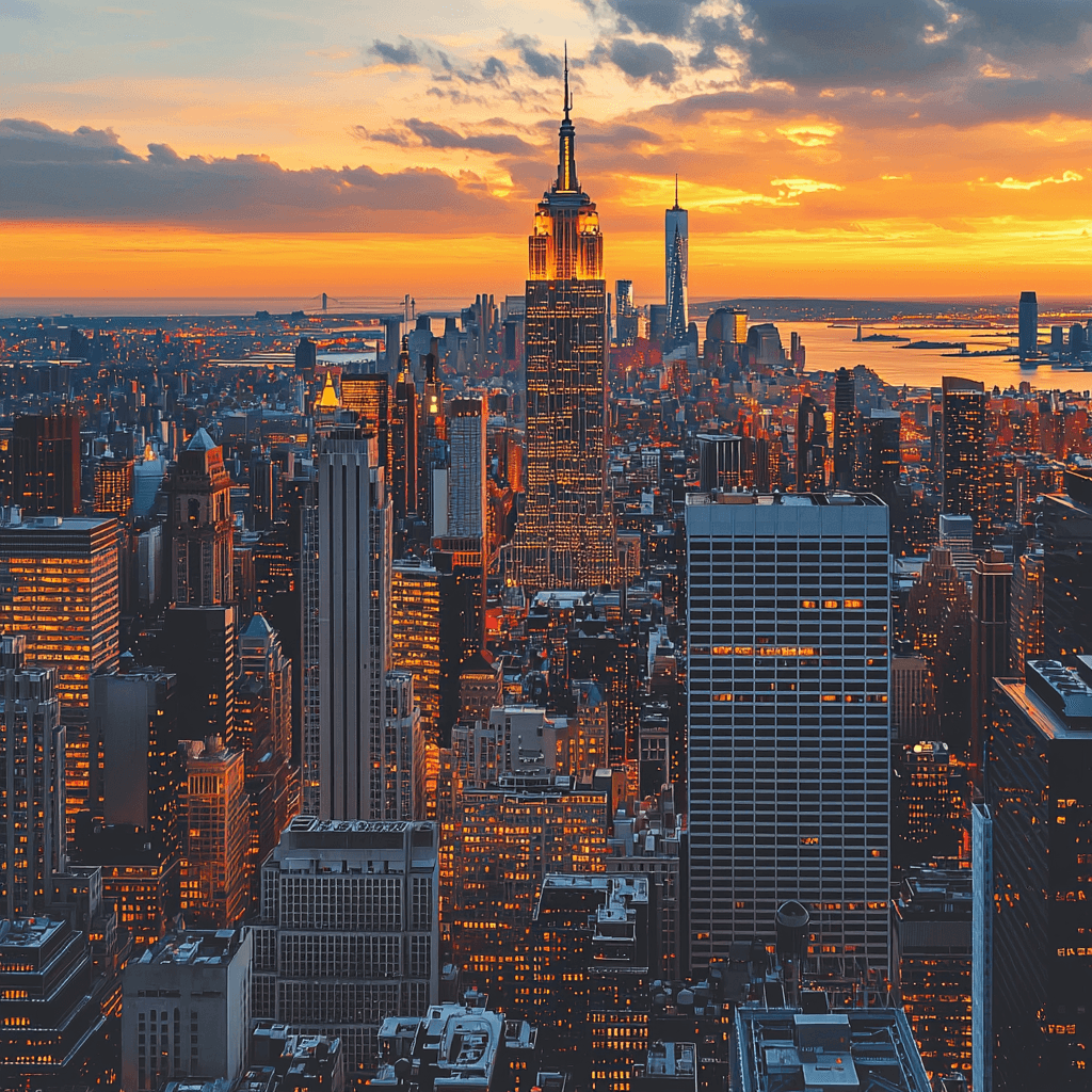 Empire State Building Observation Deck Numbered Painting Kits