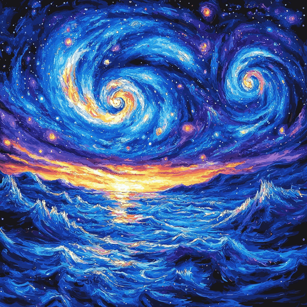 Edvard Munch Inspired Starry Space Adventure Paint By Numbers