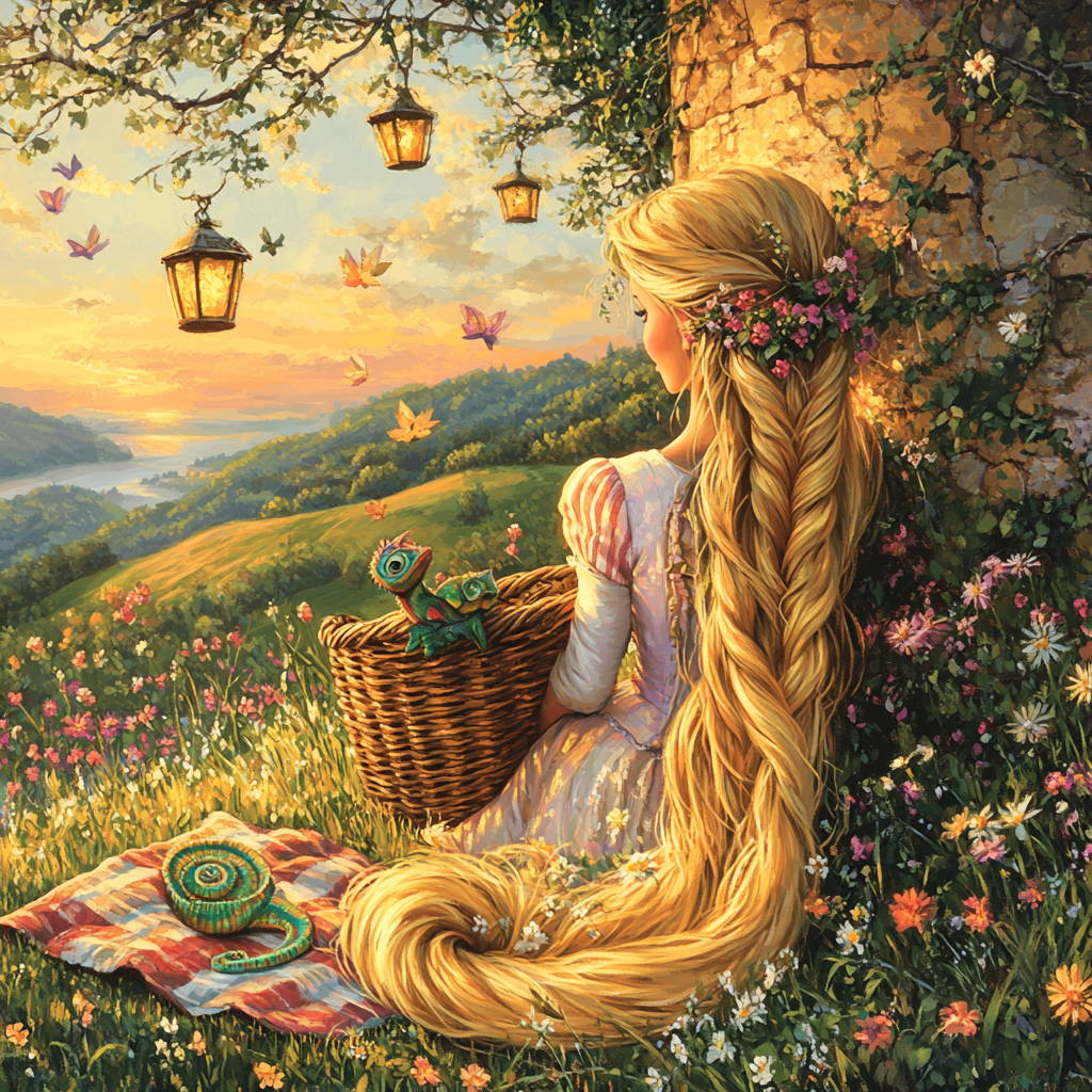 Rapunzel Tower Painting Picnic Number painting