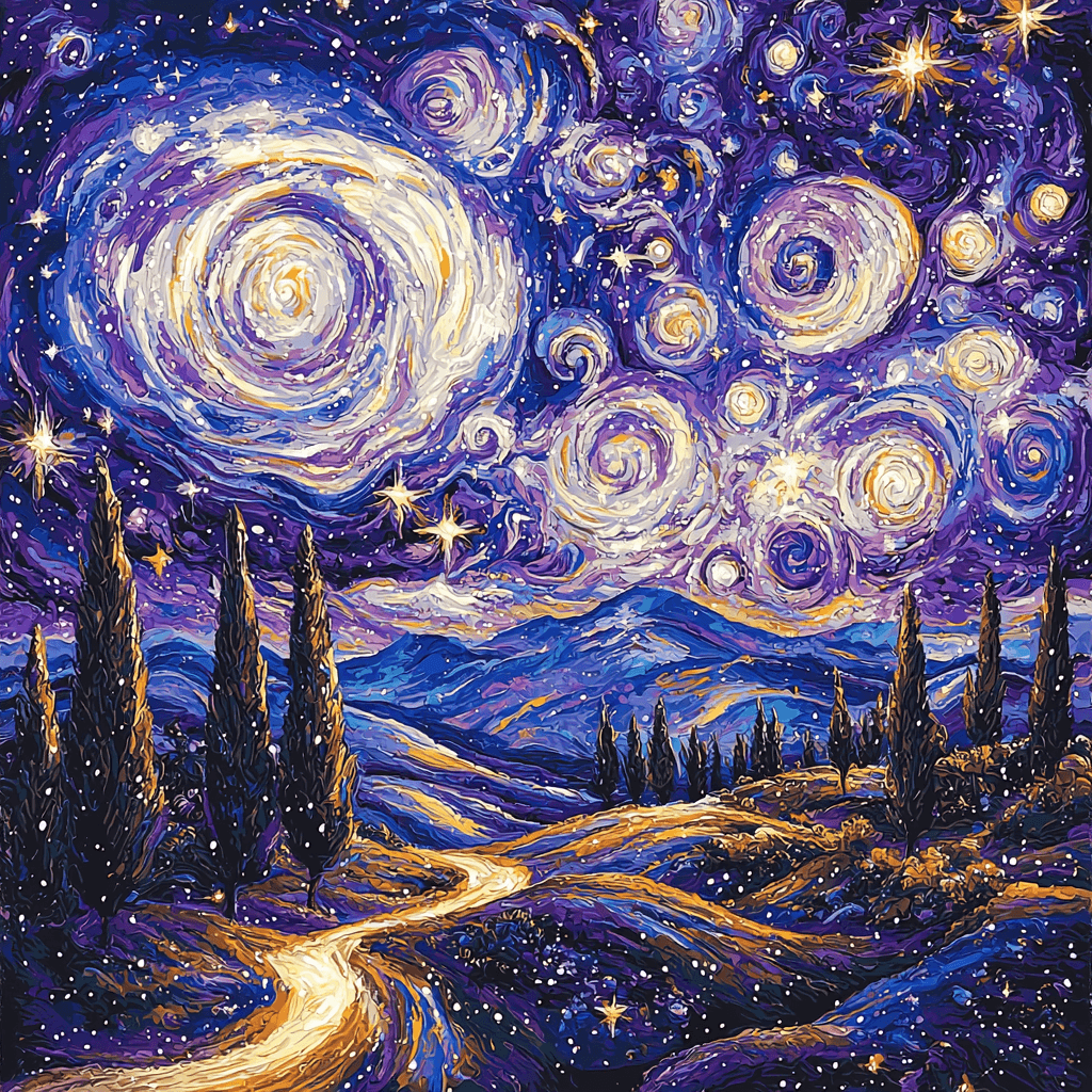 Michelangelo Inspired Celestial Rhythm DIY Paint By Numbers