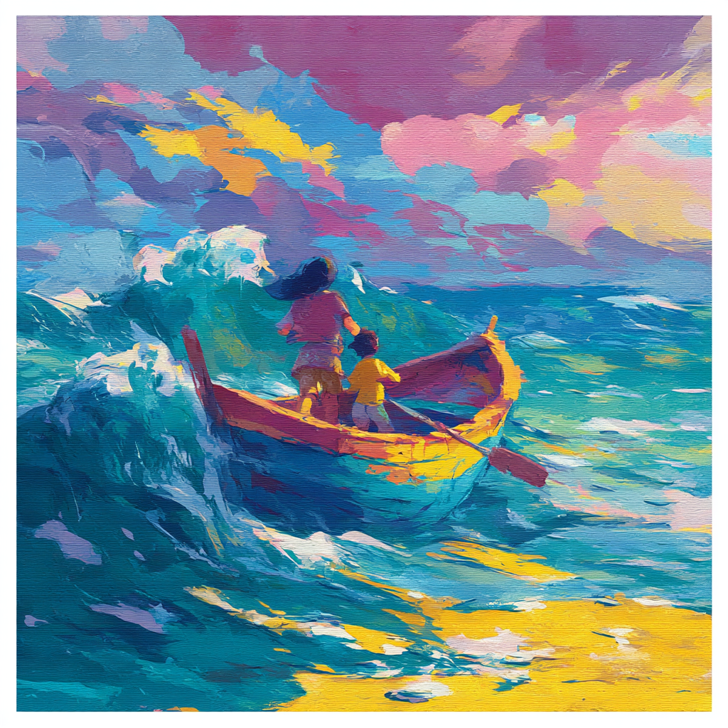 Sailing On Dream Waves Number Painting