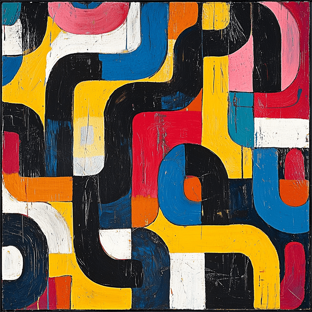 Jean-Michel Basquiat Inspired Prismatic Labyrinth Painting By Numbers Kit