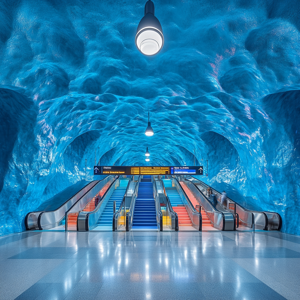 Underground Art Of Stockholm Metro Sweden Number painting