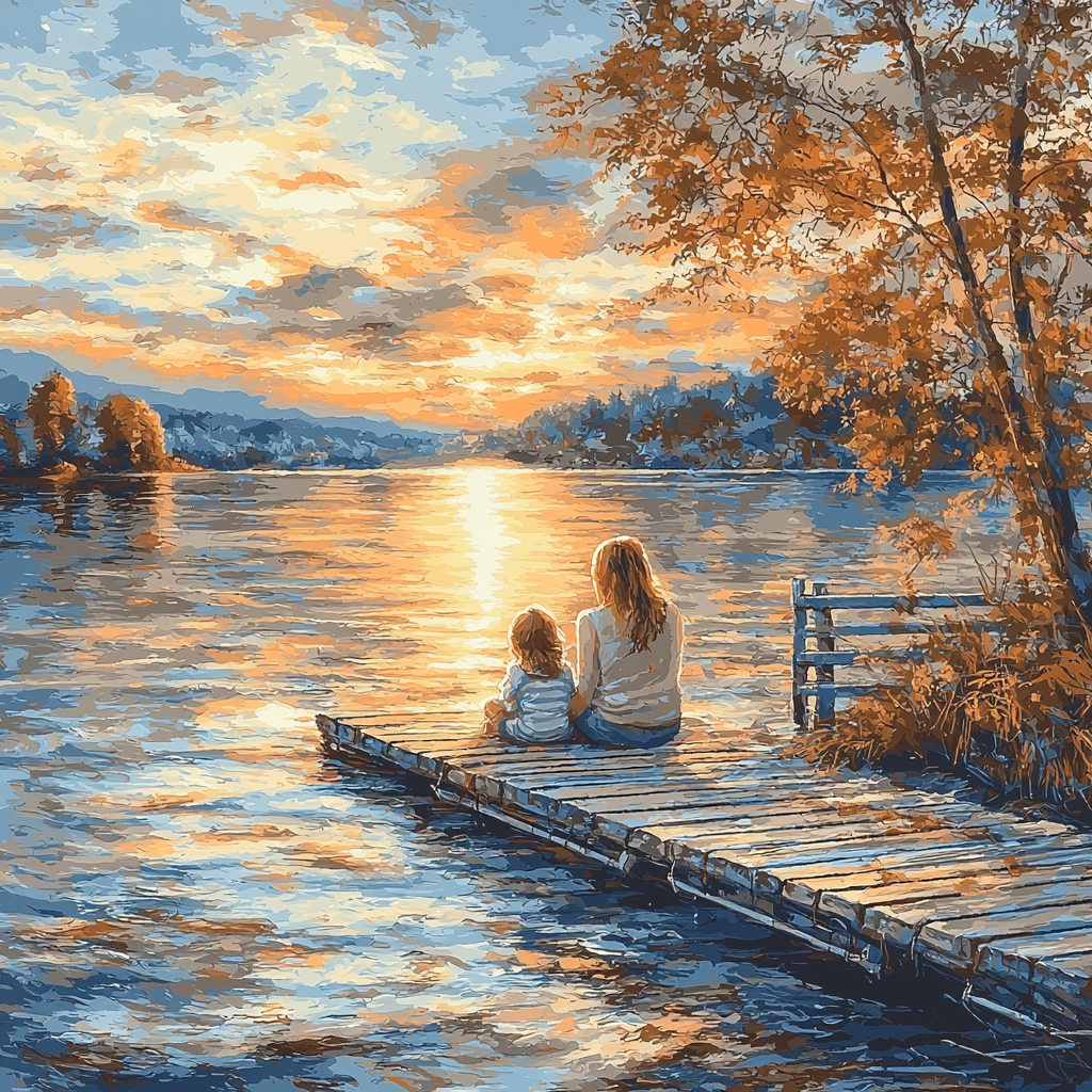 Cherished Memories By The Lake Paint By Numbers Kits