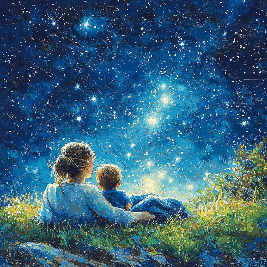 Under A Blanket Of Stars Numbered Painting Kits