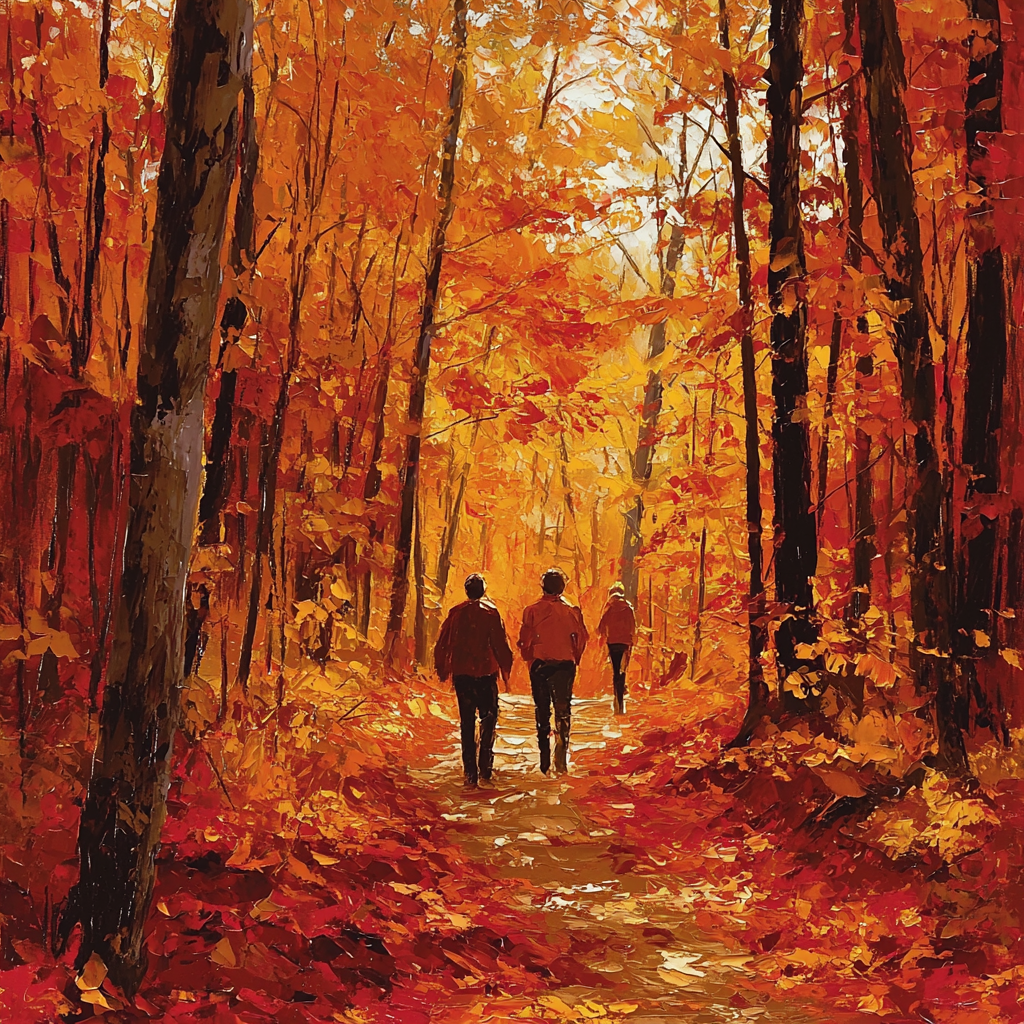 Mom's Autumn Stroll Paint By Numbers Kits