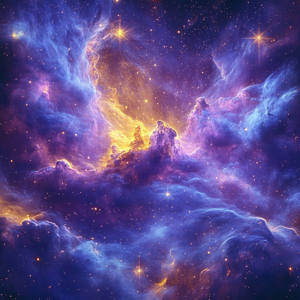 Michelangelo Inspired Nebula Palace paint by number