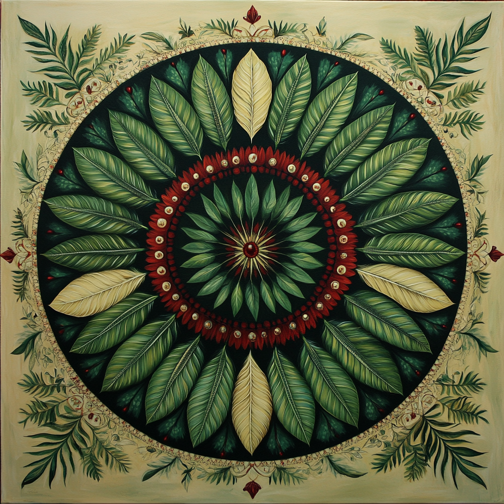 Frida Kahlo Inspired Winged Flora Mandala Paint by numbers kits