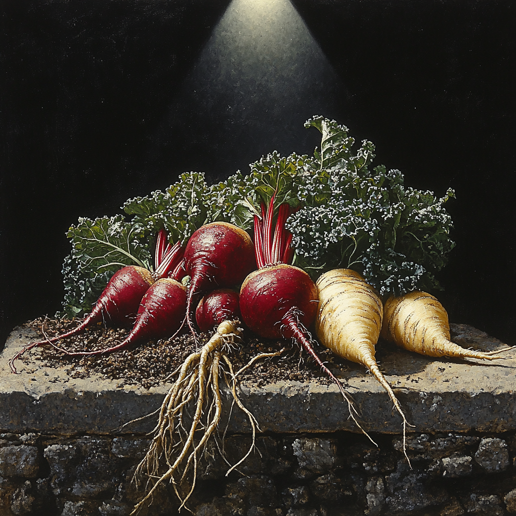 Caravaggio Inspired Autumn Root Study paint by number