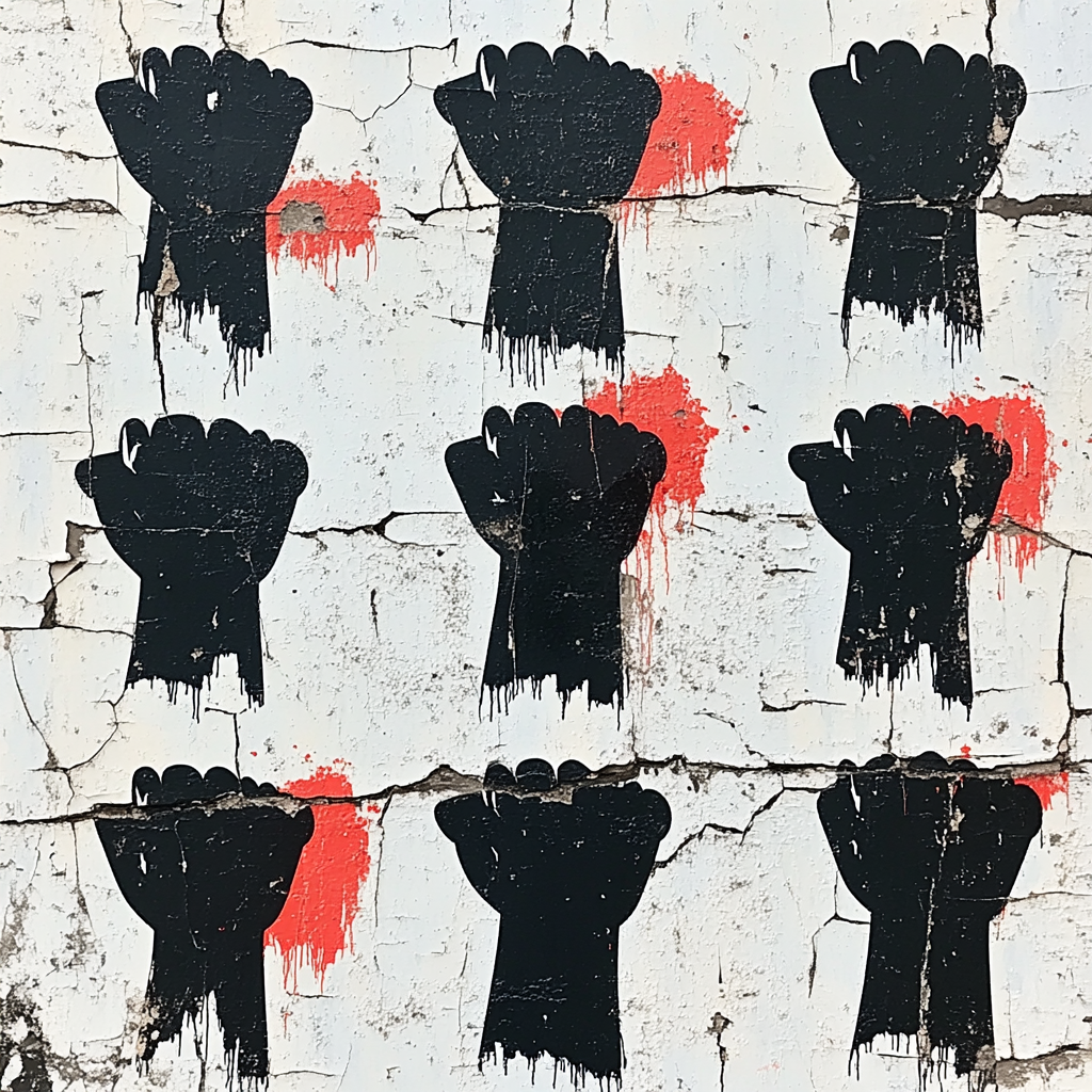 Banksy Inspired Silent Protest Pattern Painting by numbers kit