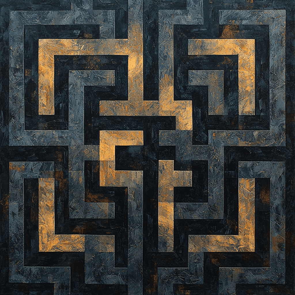 M.C. Escher Inspired Paradoxical Labyrinths Paint By Numbers Art