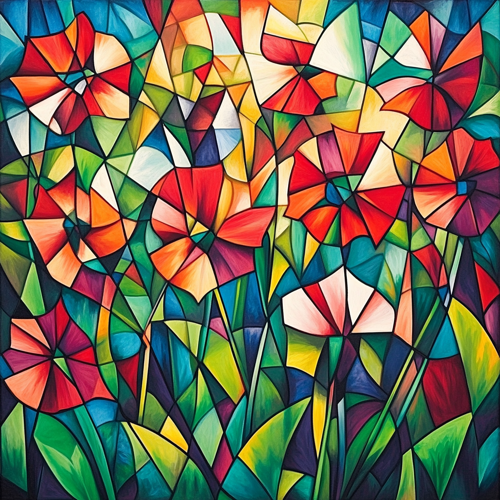 Picasso Inspired Surreal Garden Painting by numbers kit